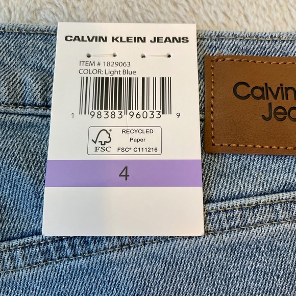 Calvin Klein Jeans Womens Classic Light Wash Blue Denim Straight Leg Pants Sz 4 - Picture 5 of 11